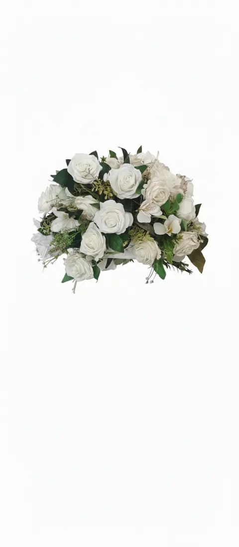 Arranjo Grande de Flores Artificiais – Branco
