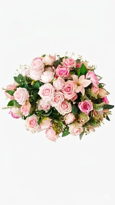 Arranjo Grande de Flores Artificiais – Rosa