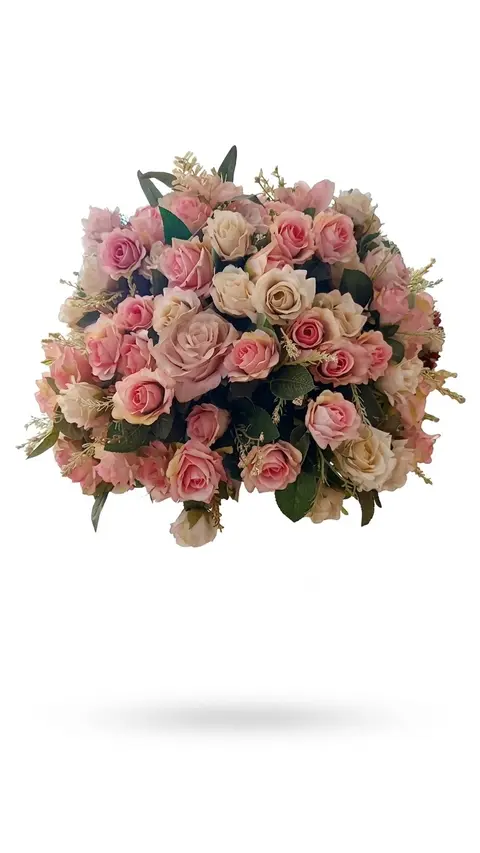 Arranjo Médio Rosa Larissa com Bege