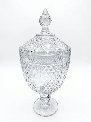 Pote de Cristal com Pedestal