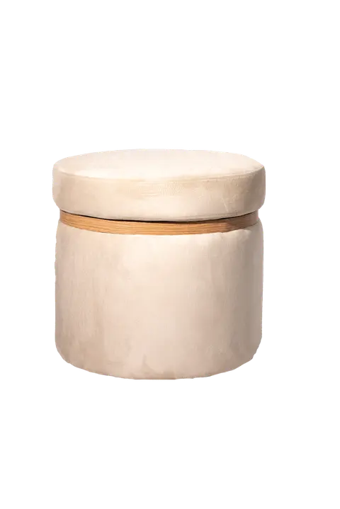 Puff Borda de Madeira