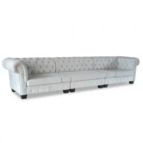 Sofá Chesterfield Bege (3 módulos)