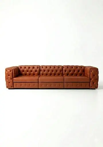 Sofá Chesterfield Terra Cota (3 módulos)