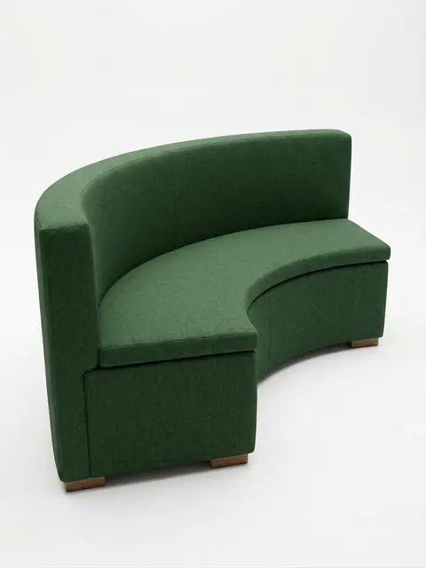 Sofá Curvo Menor Verde