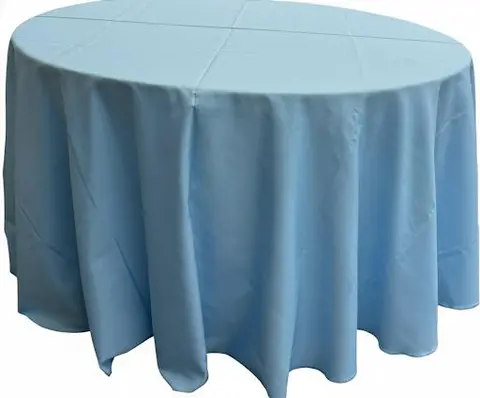 Toalha redonda oxford azul serenity