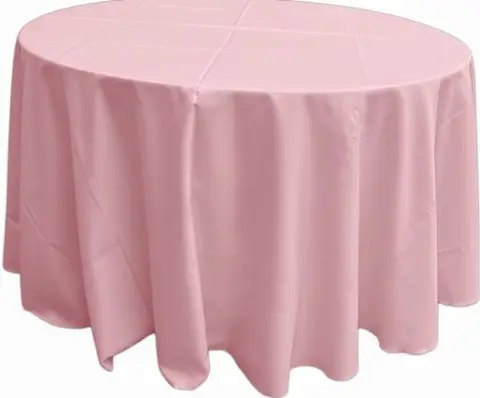 Toalha redonda cetim rosa chiclete