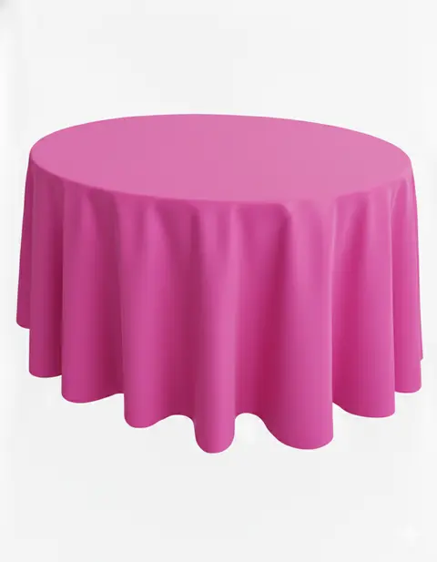 Toalha redonda cetim rosa