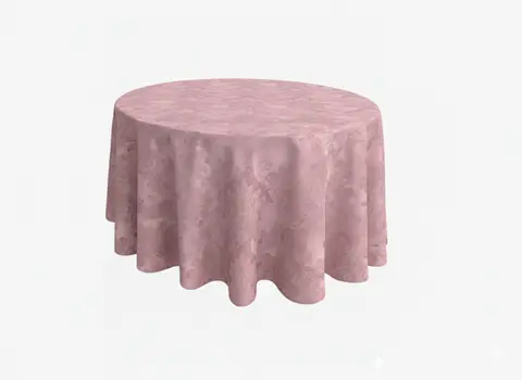 Toalha redonda rosa seco