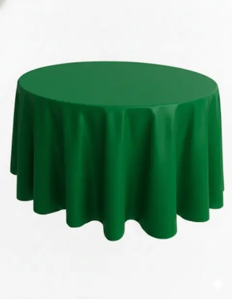 Toalha redonda cetim verde bandeira