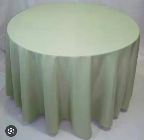 Toalha redonda linhão verde água