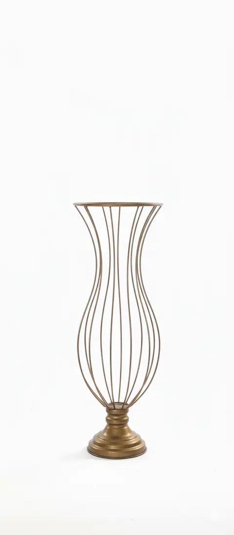 Vaso Aramado Dourado (médio)