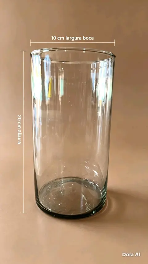 Vaso cilindro 20 cm de altura x 10 cm de diâmetro